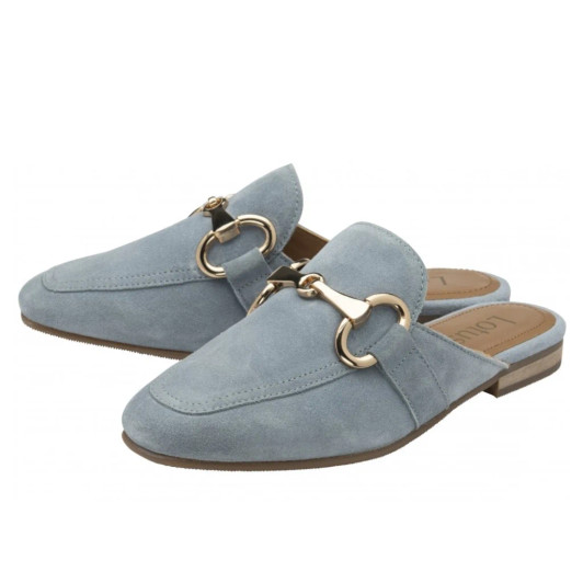Lotus Taylor ULS570EE0 Denim Suede Mules | newshoes.ie