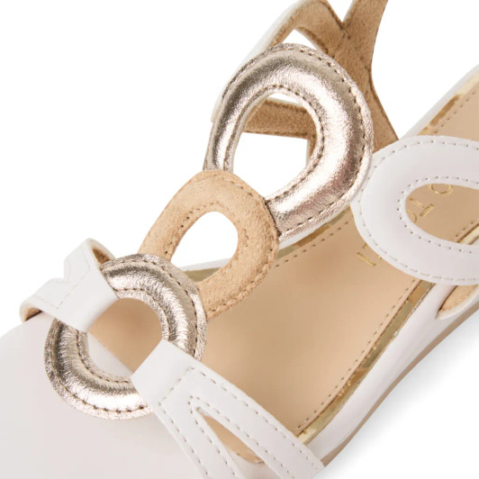 Marco Tozzi 2-28200-44 197 White Mid Wedge Sandal | newshoes.ie
