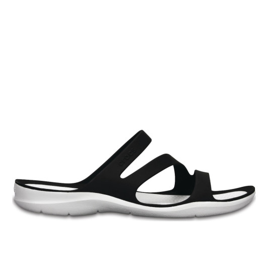 Crocs Swiftwater 203998-066 Black Ladies Slide | newshoes.ie