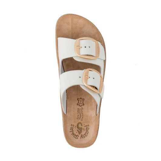 Fantasy Sandals S1100 Zefi White Perle Mule | newshoes.ie