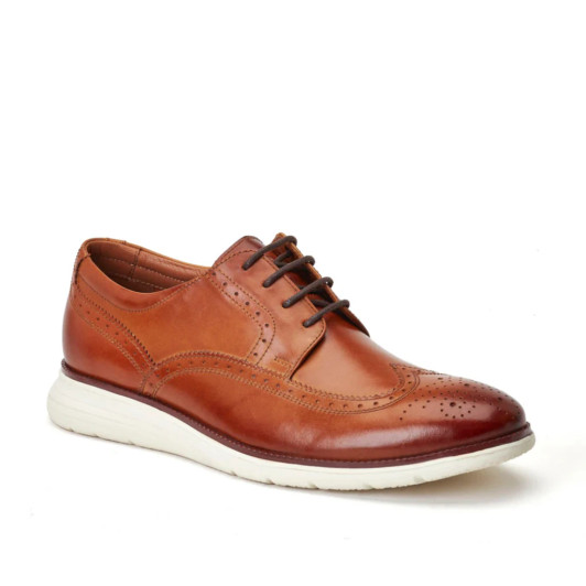 Base London Flight Washed Brogue Tan Men's Smart Shoe | newshoes.ie