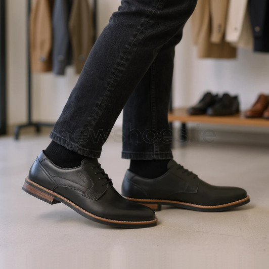 Rieker 13523-00 Mens Black Formal Shoe | newshoes.ie