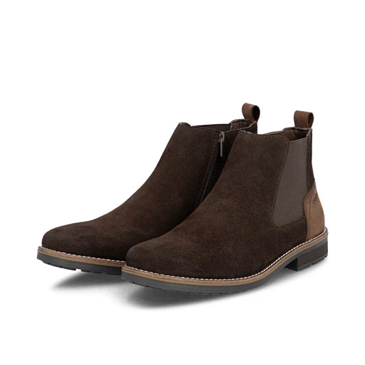 Rieker 33253-25 Brown Smart Suede Boot | newshoes.ie