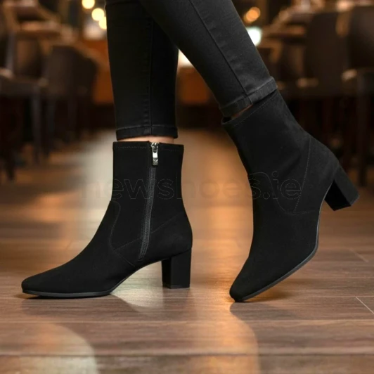 Caprice 9-25354-41 044 Black Stretch Ankle Boot | newshoes.ie