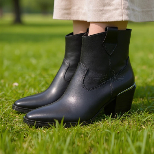 Marco Tozzi 25086-41 Black Ankle Cowboy Boot | newshoes.ie