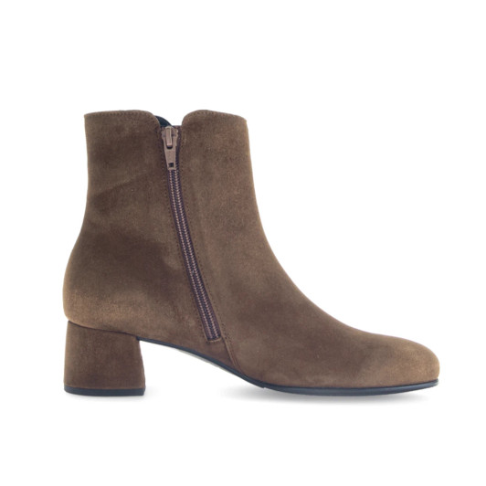 Gabor 75.680.14 Brown Suede Block Heel Ankle Boot | newshoes.ie