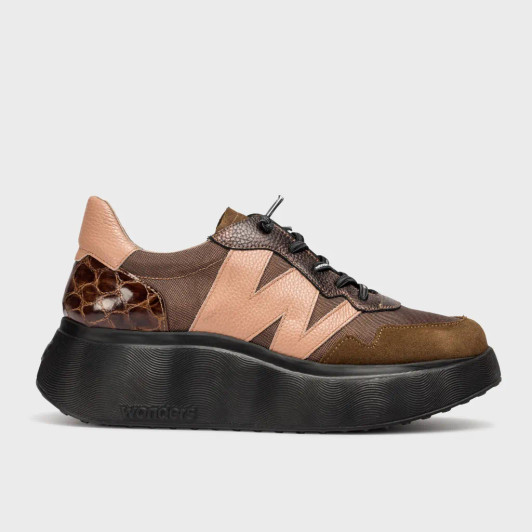 Wonders Roma 31 Bronze Blush Wedge Sneaker | newshoes.ie