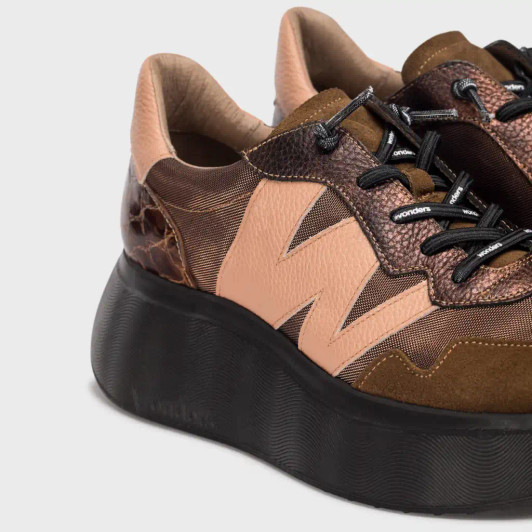 Wonders Roma 31 Bronze Blush Wedge Sneaker | newshoes.ie