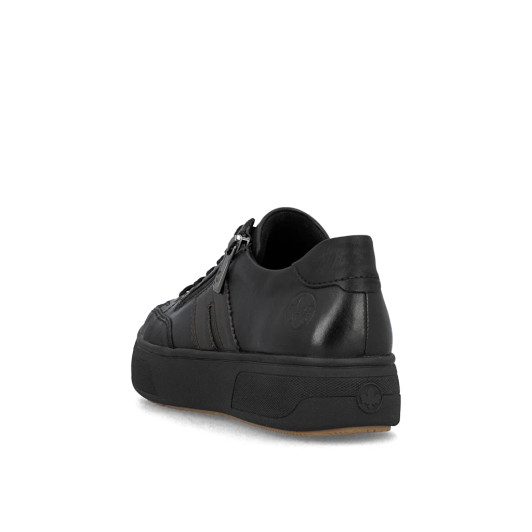 Rieker M7711-00 Black Matt Low Sneaker | newshoes.ie