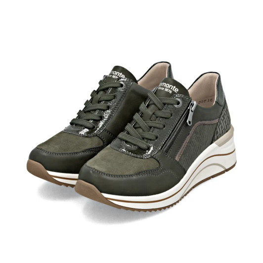 Remonte D0T16-54 Olive Comfort Fit Casual Shoe | newshoes.ie