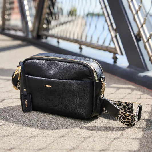 Rieker H1029-00 Black Cross Body Bag | newshoes.ie