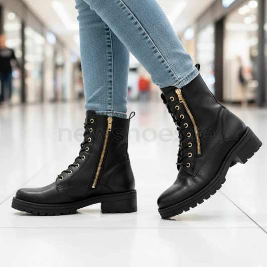 Gabor 72.785.67 Black Comfort Fit Biker Boot | newshoes.ie