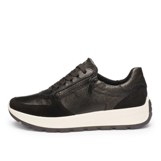Ara New York 12-25112-01 (H Fitting) Black Wide Fit Sneaker | newshoes.ie