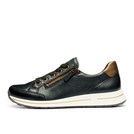 Ara Osaka 2.0 12-24801-26 (H Fitting) Black & Bronze Wider Fit Sneaker | newshoes.ie