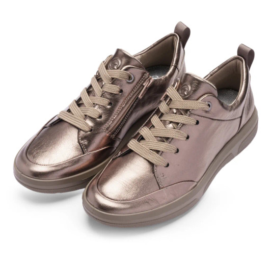 Ara Roma 3.0 12-50702-05 (H Fitting) Metallic Pewter Wide Fit Sneaker | newshoes.ie