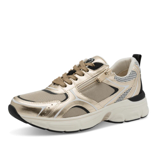 Marco Tozzi 2-23779-45 943 Gold Metallic Sneaker | newshoes.ie