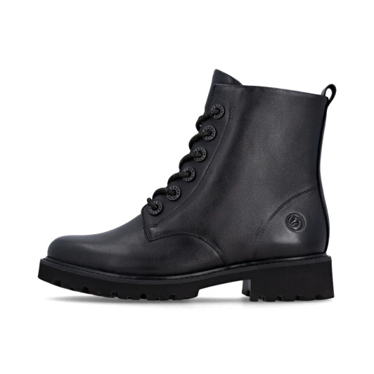 Remonte D8653-00 Black Leather Biker Boot | newshoes.ie