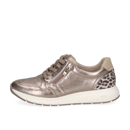 Caprice 9-23751-45 366 Taupe Metallic Comfort Fit Sneaker | newshoes.ie