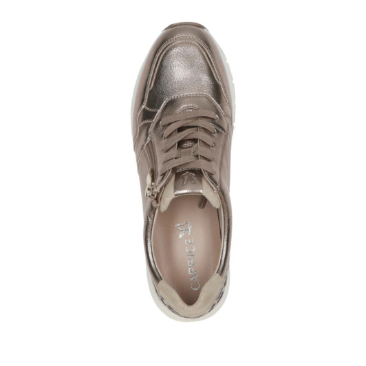 Caprice 9-23751-45 366 Taupe Metallic Comfort Fit Sneaker | newshoes.ie