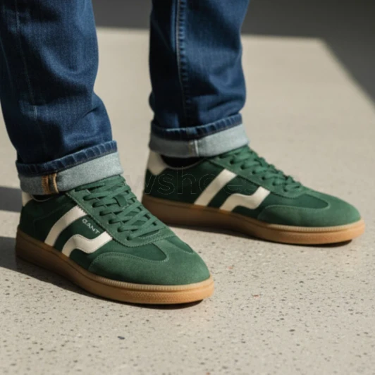 Gant Cuzmo 31633011 G761 Pine Green Suede Men's Sneaker | newshoes.ie