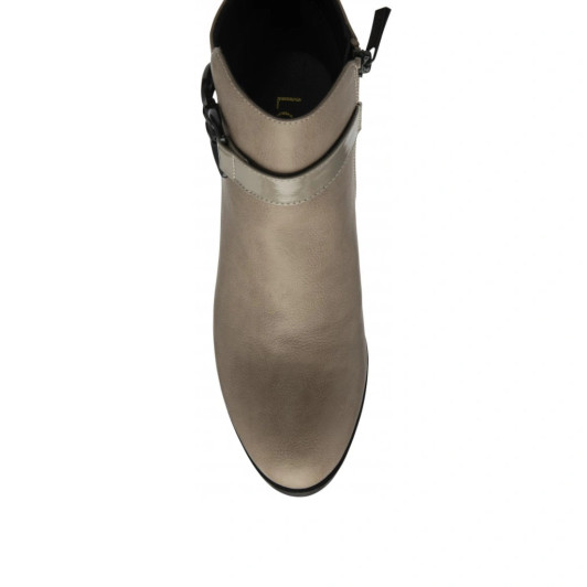 Lotus Amarin ULB454FF00 Taupe Vegan Block Heel Ankle Boot | newshoes.ie