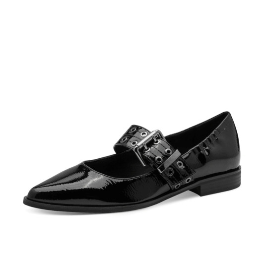 Marco Tozzi 22128-45 018 Black Patent Flat Heel Dress Shoe | newshoes.ie