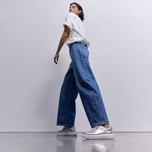 FitFlop RTG Leather Metallic Silver Trainer E5T-011 | newshoes.ie