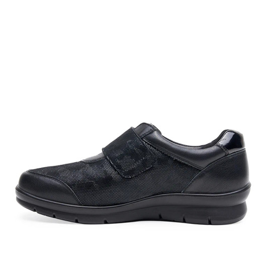 G Comfort P-8263SF Black Tex Extra Wide Velcro Shoe | newshoes.ie