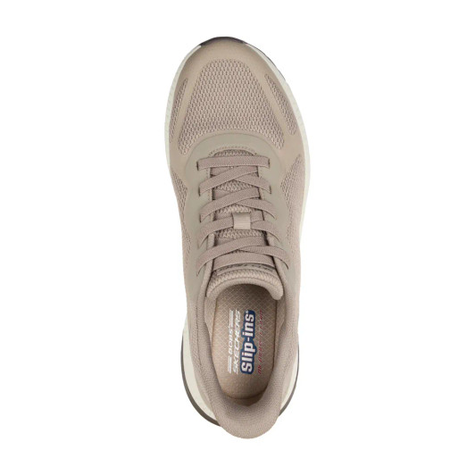 Skechers Slip-ins: BOBS Sport Squad Chaos 4 118423 DKTP Taupe Men's Sneaker | newshoes.ie