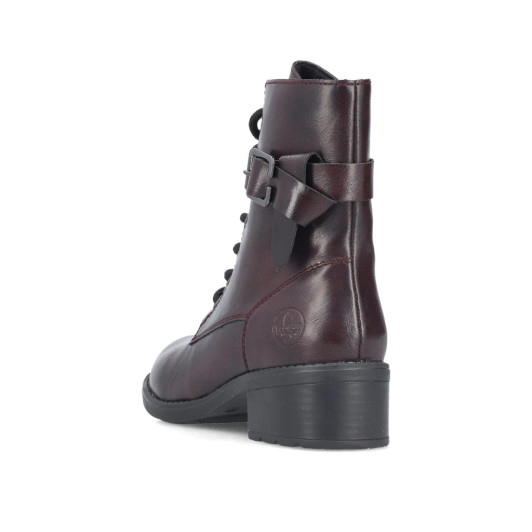 Rieker 75431-35 Wine Lace Ankle Boot | newshoes.ie