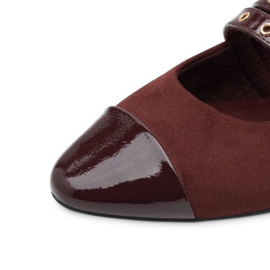 Marco Tozzi 2-22107-45 Bordeaux Flat Ballerina Pump | newshoes.ie