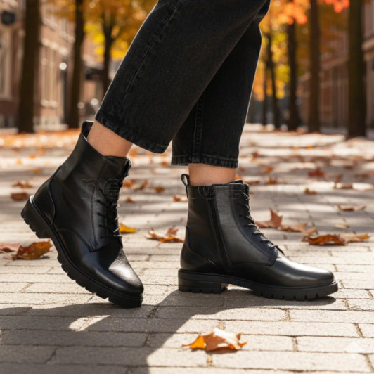 Ara Cambridge 12-11260-01G Black Leather Ankle Boot | newshoes.ie