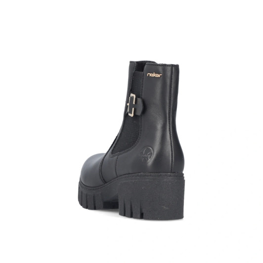 Rieker 74560-00 Black Chunky Sole Ankle Boot | newshoes.ie