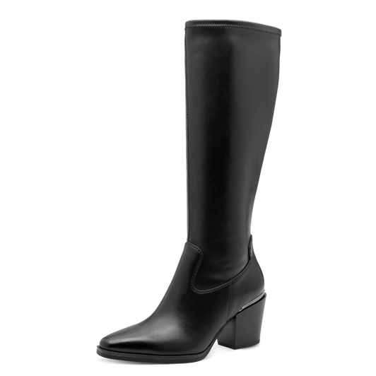 Marco Tozzi 2-25525-45-001 Black Leather Knee High Boot | newshoes.ie