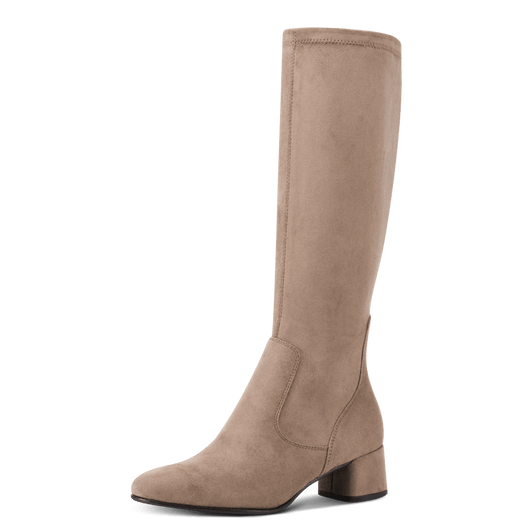 Marco Tozzi 25524-43-270 Stone knee high stretch suede Boot | newshoes.ie