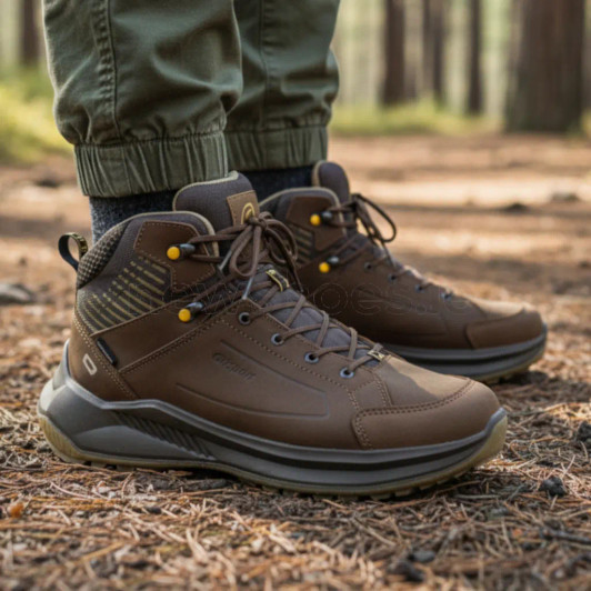 Grisport Trailwalker Brown Wax Leather Men's Walking Boot | newshoes.ie
