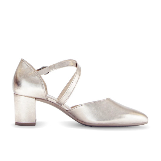 Gabor 81.343.32 Rose Gold Metallic Strappy Dress Shoe | newshoes.ie