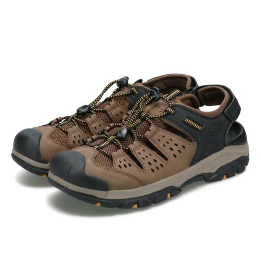 Skechers Relaxed Fit: Tresmen - Menard 205113/BRBK Brown & Black Men's Sandal | newshoes.ie