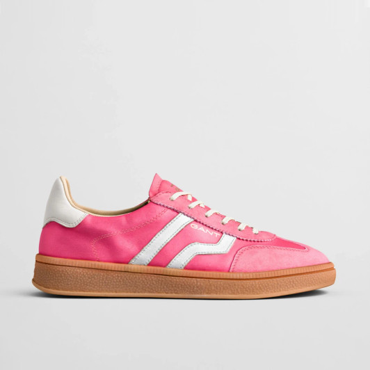 Gant Cuzima 30538956 G545 Rapture Rose & Silver Satin Leather Sneaker | newshoes.ie