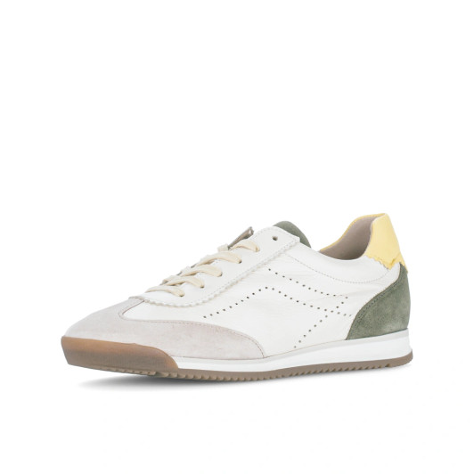 Gabor 83.432.14 Cream, Olive, Lemon Low Sneaker | newshoes.ie