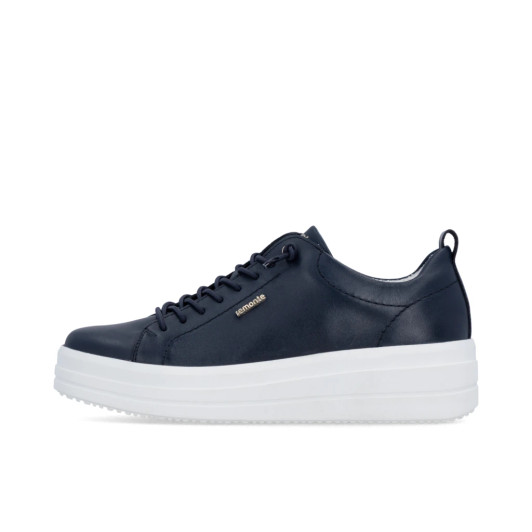Remonte D1C12-14 Navy Leather Platform Sneaker | newshoes.ie