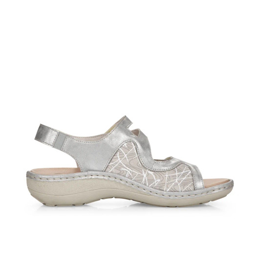 Remonte D7647-40 Silver Velcro Sandal | newshoes.ie