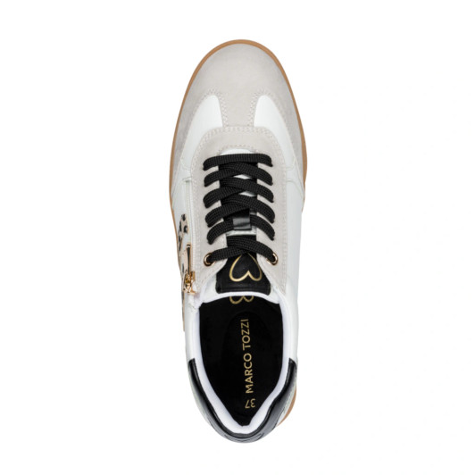 Marco Tozzi 2-23739-44 157 White & Leopard Print Sneaker | newshoes.ie
