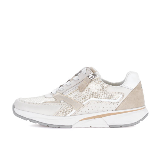 Gabor Rolling Soft 86.878.35 Nude & Gold Low Sneaker | newshoes.ie