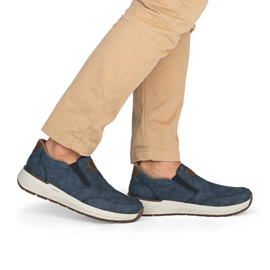 Rieker 11550-15 Denim Wide Fit Slip On Shoe | newshoes.ie