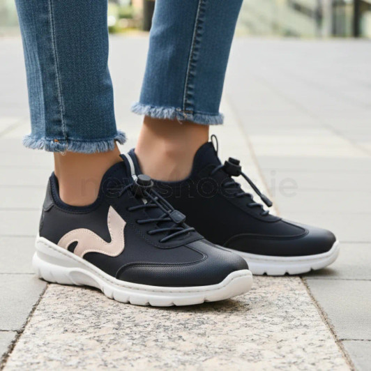 Rieker L32G9-14 Navy Toggle Sneaker | newshoes.ie