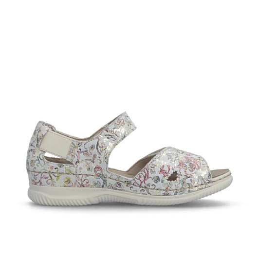 Rieker V7474-90 Floral Heel-IN Wide Fit | newshoes.ie