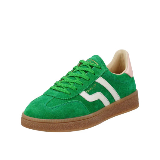 Gant Cuzima 32533197 G746 Green & Peach Suede Sneaker | newshoes.ie