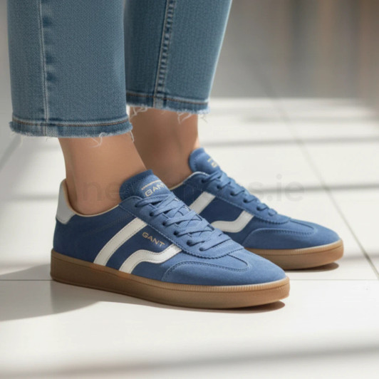 Gant Cuzima 32533197 G95 Vintage Blue Suede Sneaker | newshoes.ie