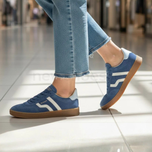 Gant Cuzima 32533197 G95 Vintage Blue Suede Sneaker | newshoes.ie